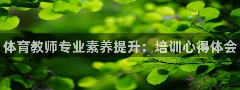 耀世平台找 5O6917 平台：体育教师专业素养提升：培训心